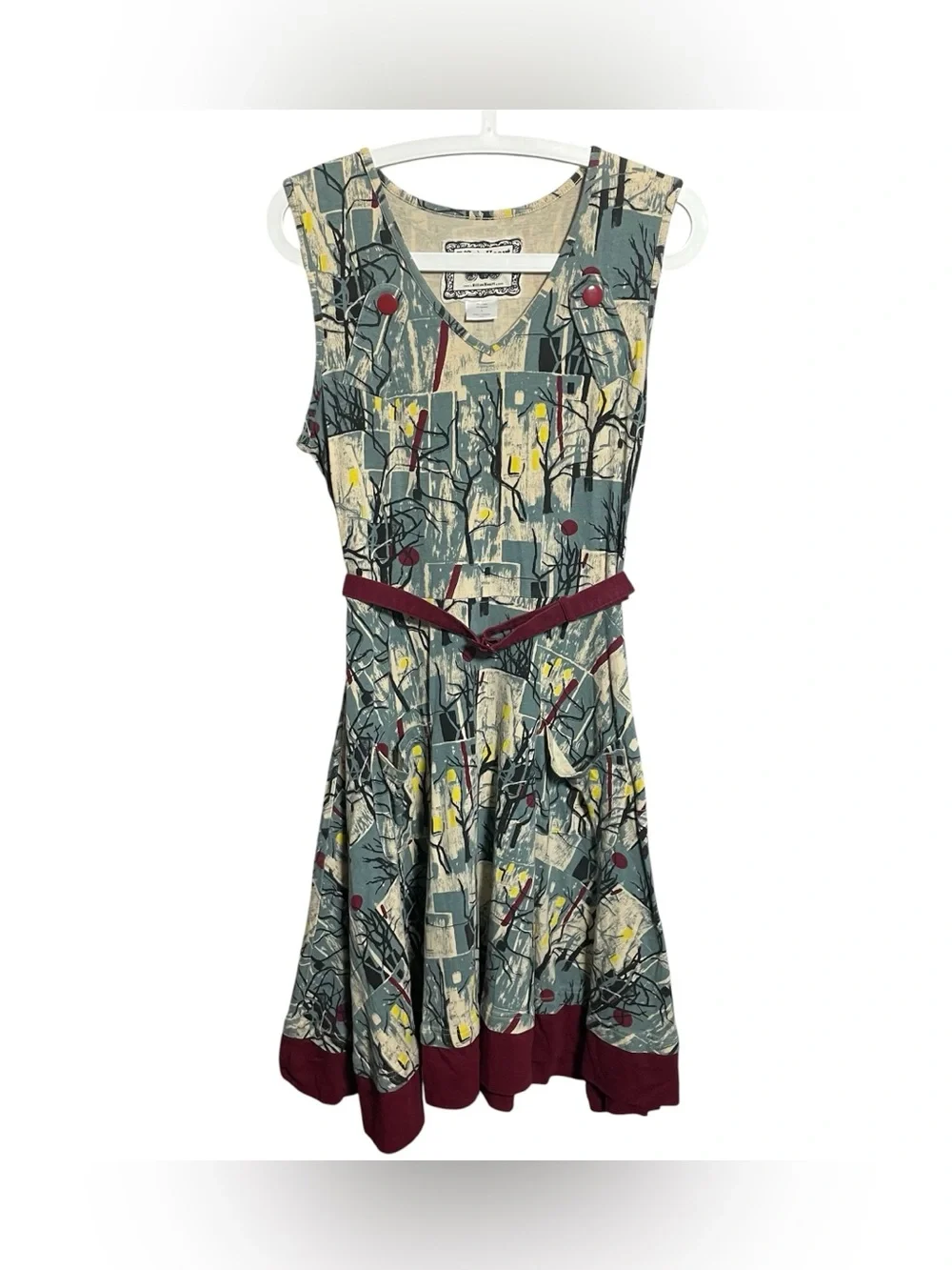 Effie’s Heart Swing Dress with belt/tie size large